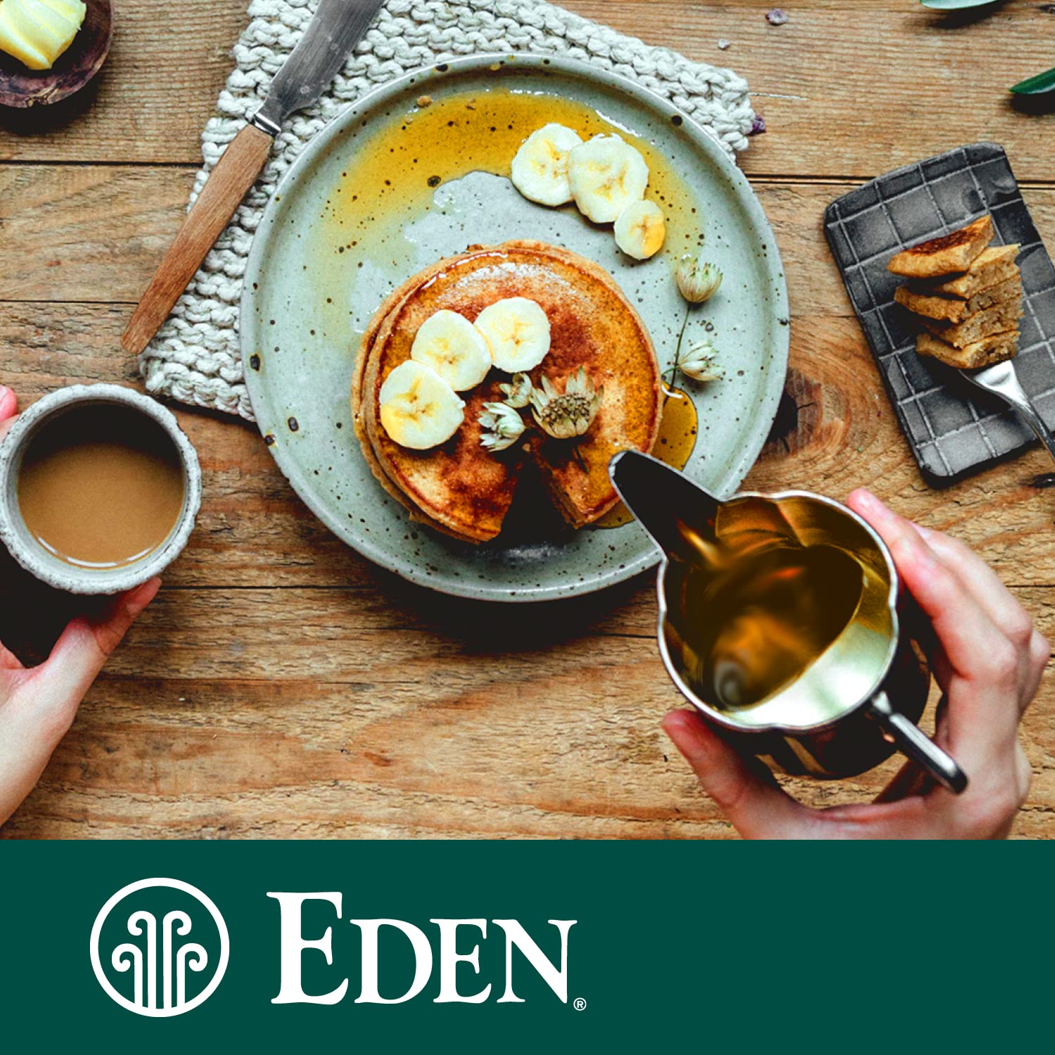 Eden Organic Traditional Barley Malt Syrup, Whole Grain Liquid Sweetener, 74.5% Maltose, Non-Diastatic, Perfect for Bagels, Non-GMO, 20 oz Glass Jar