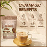 MEGAPLANTS Adaptogenic Mushroom Chai Tea (30 Servings) | No Crash Energy & Focus Blend with Lion’s Mane, Reishi, Turkey Tail, Cordyceps & Chaga |