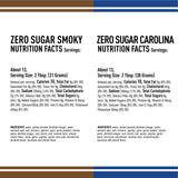 Lillie's Q - Zero Sugar Smoky BBQ (13.8oz) & Zero Sugar Carolina BBQ (13.6oz) Sauce Combo, Low Calorie (2-pack)