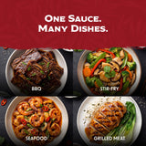KA-ME Authentic Asian Marinade Sauce Variety Pack - Teriyaki, Sesame, Korean Barbecue, Spicy Orange - Asian BBQ & Grilling Sauce Bundle - Non-GMO