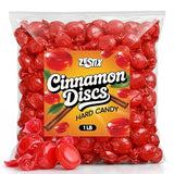 Cinnamon Discs Hard Candy, 1 lb. Bag Individually Wrapped, Old Fashioned Cinnamon Candy, Bulk Hard Candy for Candy Dish, Office Candy Bowls, Parties