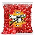 Cinnamon Discs Hard Candy, 1 lb. Bag Individually Wrapped, Old Fashioned Cinnamon Candy, Bulk Hard Candy for Candy Dish, Office Candy Bowls, Parties