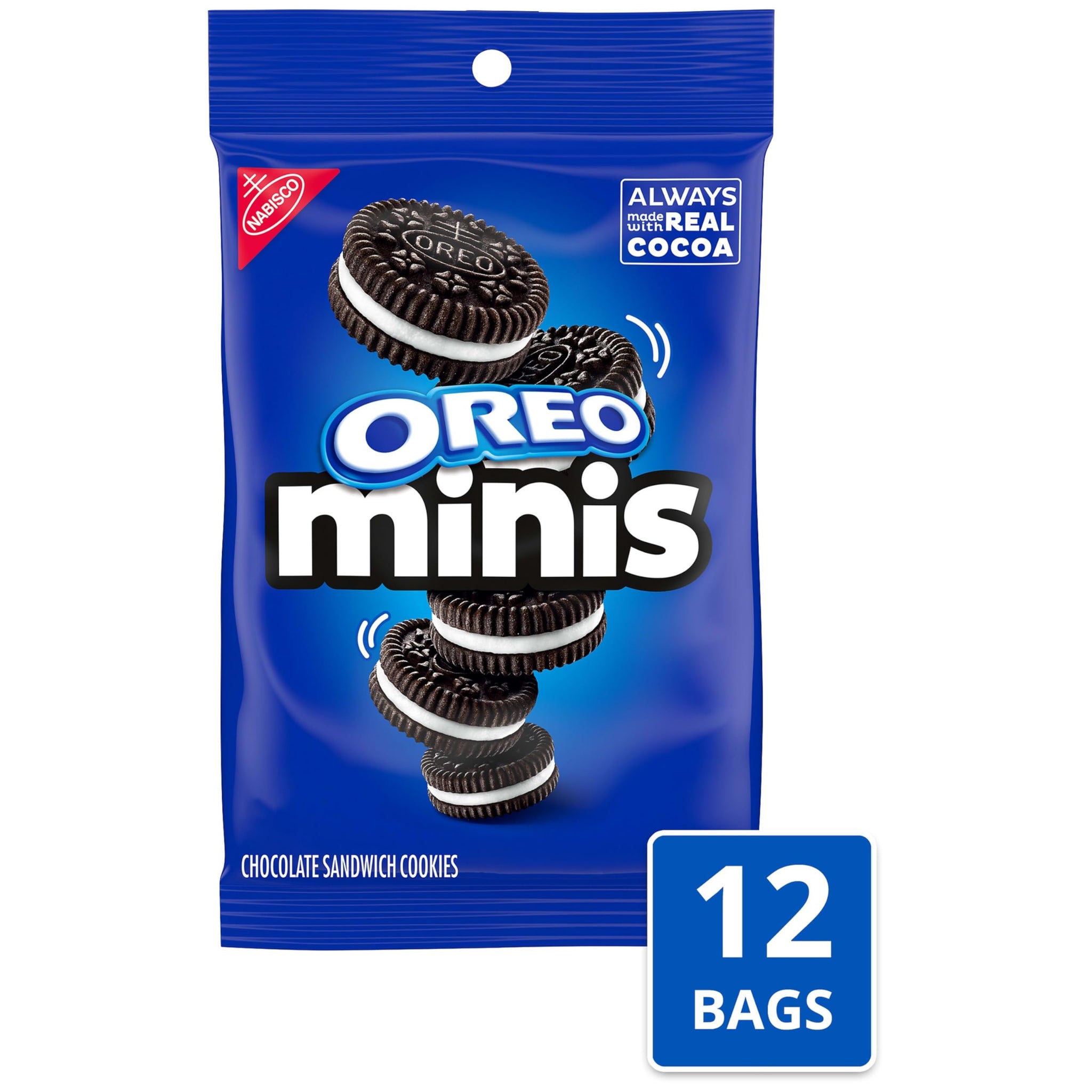 OREO Minis Chocolate Sandwich Cookies, 12-3 oz Bags