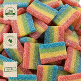 Halal Sour Mini Rainbow Belt Candy Bulk | 5-Pound of Fruity Sour Mini Strips, Colorful Belt Gummy Candy for Parties, Candy Buffets, Goodie Bags