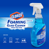 Clorox Foaming Glass Cleaner Trigger Spray, Streak Free No Drip Formula for Windows, Mirrors, and Glass Surfaces, All Purpose Household Cleaning Spray