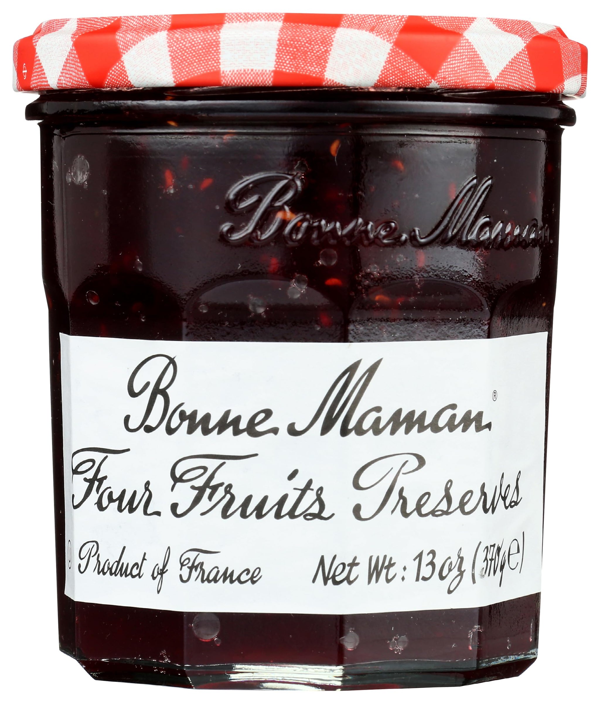 Bonne Maman, Preserve Four Fruit, 13 Ounce
