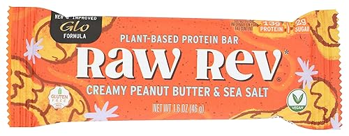 Raw Rev Creamy Peanut Butter Sea Salt Glo Bar, 1.6 OZ