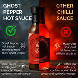 The Naga 100% Ghost Pepper Hot Sauce | Made with Ghost Peppers Sourced from Northeast India | No Preservatives or Chemicals | Use on Wings, Pizza