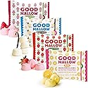 GoodMallow Vegan Marshmallows - Large Kosher Gluten Free Dairy Free Healthy Marshmallows - 4 x 8 oz Natural Gelatin Free for Hot Chocolate, Smores