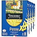 Tuscanini Authentic Italian Penne Pasta 16oz (4 Pack) Made with Premium Durum Wheat, Done in 11-14 Minutes