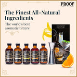 Proof Syrup - Old Fashioned Cocktail Mix - Made with Real Bitters & Cane Sugar - Variety Pack - Fast, Easy, Delicious, Handcrafted Cocktail Syrup - 5