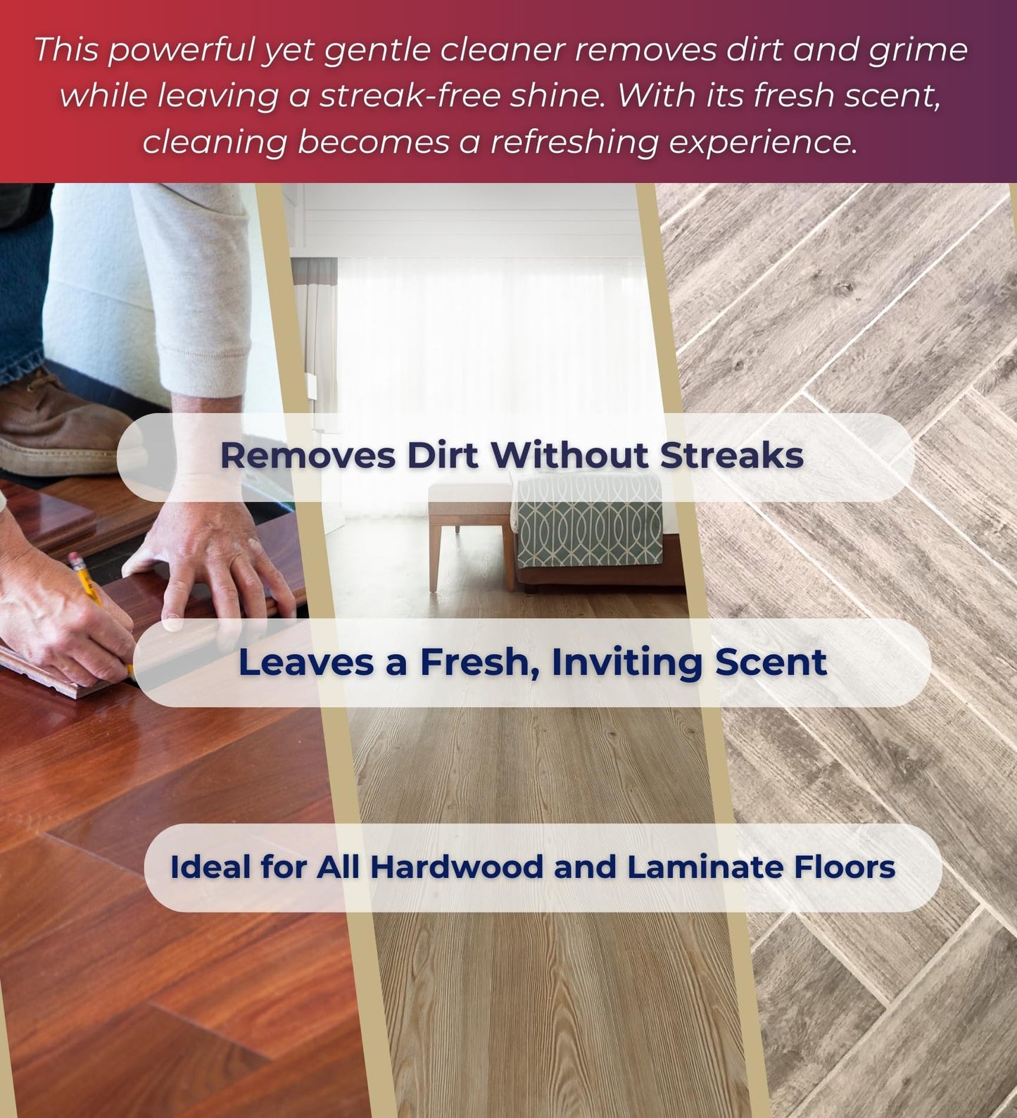 Bruce Fresh Scent Hardwood & Laminate Floor Cleaner Spray 32 oz Bundle with Microfiber Cloth - No-Wax Floor Cleaner Spray for Hardwood and Laminate