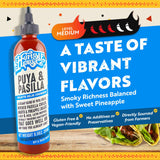 Humble House - Puya & Pasilla Chiles Hot Sauce, Low in Calories and Sodium, Vegan Condiments for Chicken Wings, Pambazos, Esquites, Egg Dishes & More