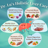 Dr. Lu’s Happy Liver Tea | 100% Natural Liver Cleanse Detox & Repair Tea Made in US | 11-Flavor Milk Thistle, Turmeric, Chrysanthemum, Licorice Root