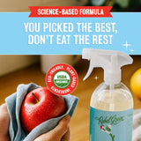 Rebel Green Fruit & Veggie Clean - Plant-Based Produce Cleaner - Natural Fruit and Vegetable Wash with No Aftertaste - Dirt & Grime Removal - Made