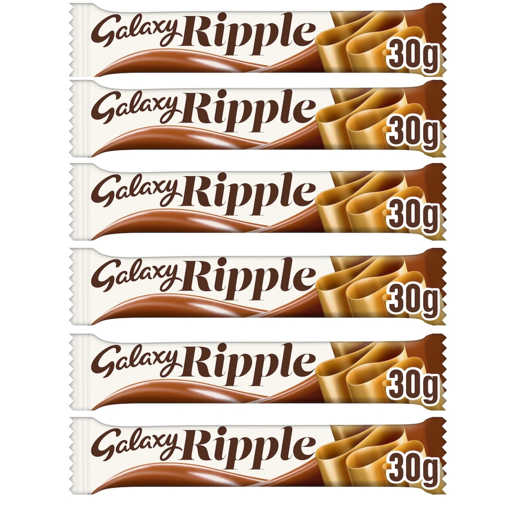 Galaxy Ripple Milk Chocolate Bar (30g) x 6