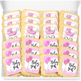 Baby Shower Cookies Baby Girl 24 PACK Favors Dessert Table Decorated Individually Wrapped Sugar Cookies Party Gift
