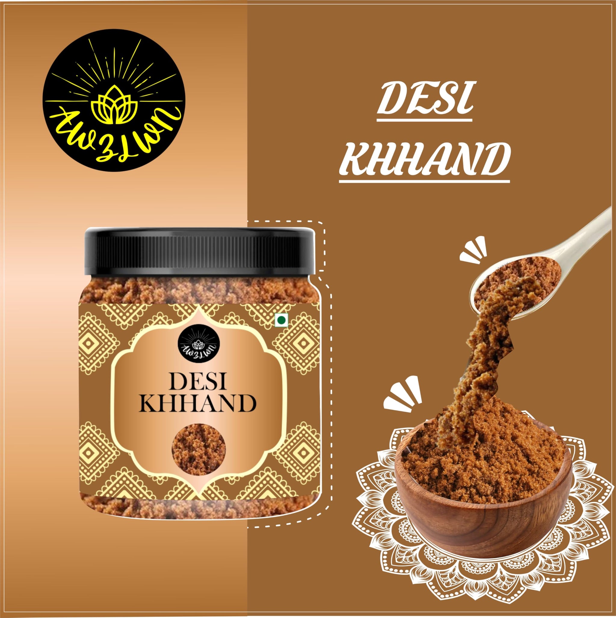 AWZLWN Natural Desi Khand/Khhand 8.81 OZ (250 GM) | Set oF 1 | AWZLWN
