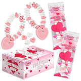 30 Pack Valentines Day Bracelet Candy - Individually Wrapped Holiday Themed Love Heart Candies - Strawberry, Tutti Frutti Delicious Flavors - Bulk