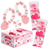 30 Pack Valentines Day Bracelet Candy - Individually Wrapped Holiday Themed Love Heart Candies - Strawberry, Tutti Frutti Delicious Flavors - Bulk