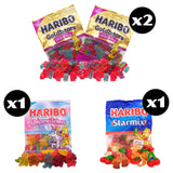 Haribo Holiday Train Assorted Gummy Bears & Candy, Holiday Candy Gift, Stocking Stuffer Gift, 8 Bags Included, 32 Ounces