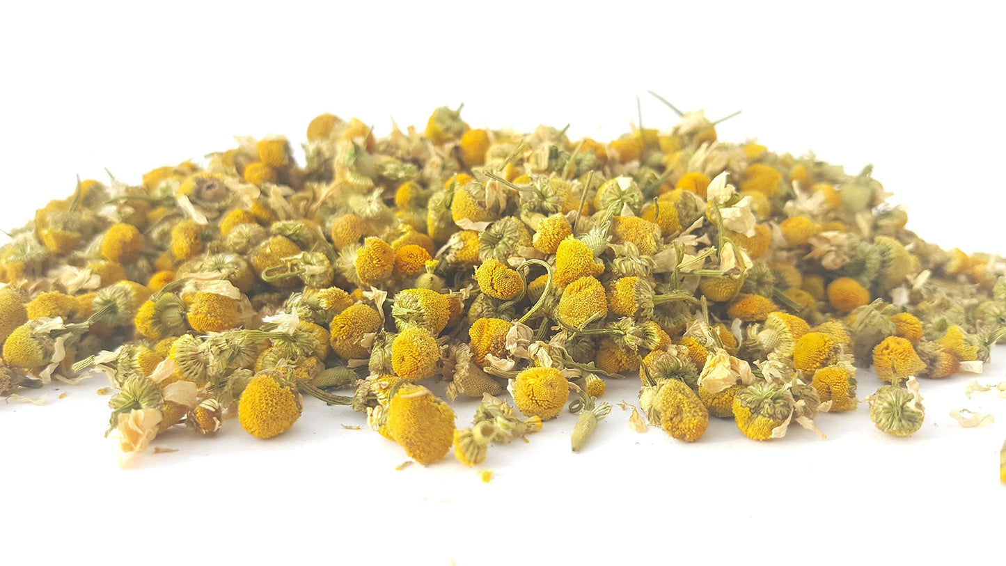 Dried Chamomile Flowers, Chamomile Tea loose leaf, Manzanilla 4 oz, 8 oz, 1 lb (4 oz)