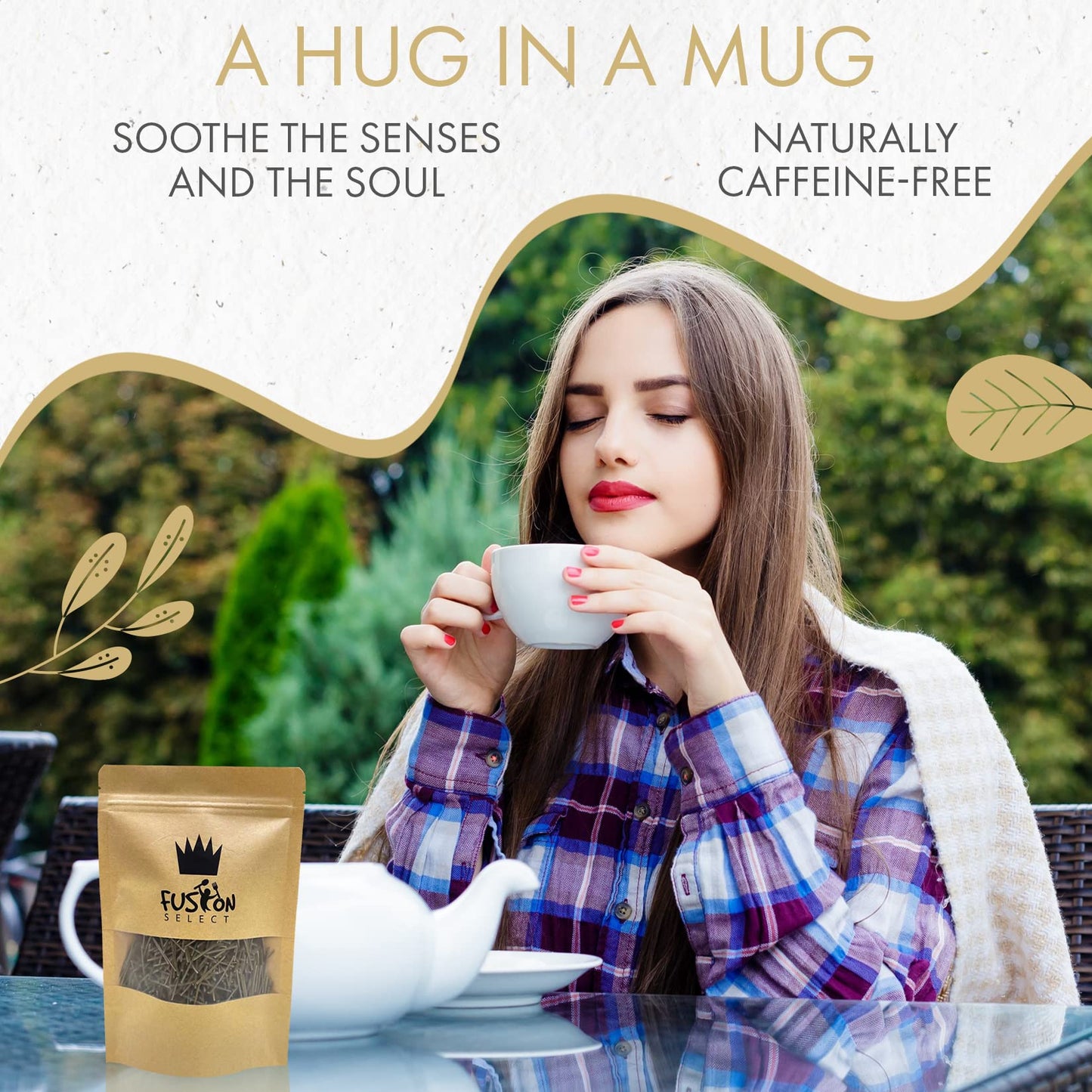 Fusion Select 100% Natural Pine Needle Tea - Fresh, Natural Loose Leaf Herbal Teas for Relaxation, Immunity & Health - Dried Pine Needles