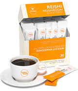 Reishi Mushroom Black Coffee by fusion foods™ | All Natural Unadulterated Reishi Mushroom Ganoderma | Robust Aroma & Taste - 30 counts