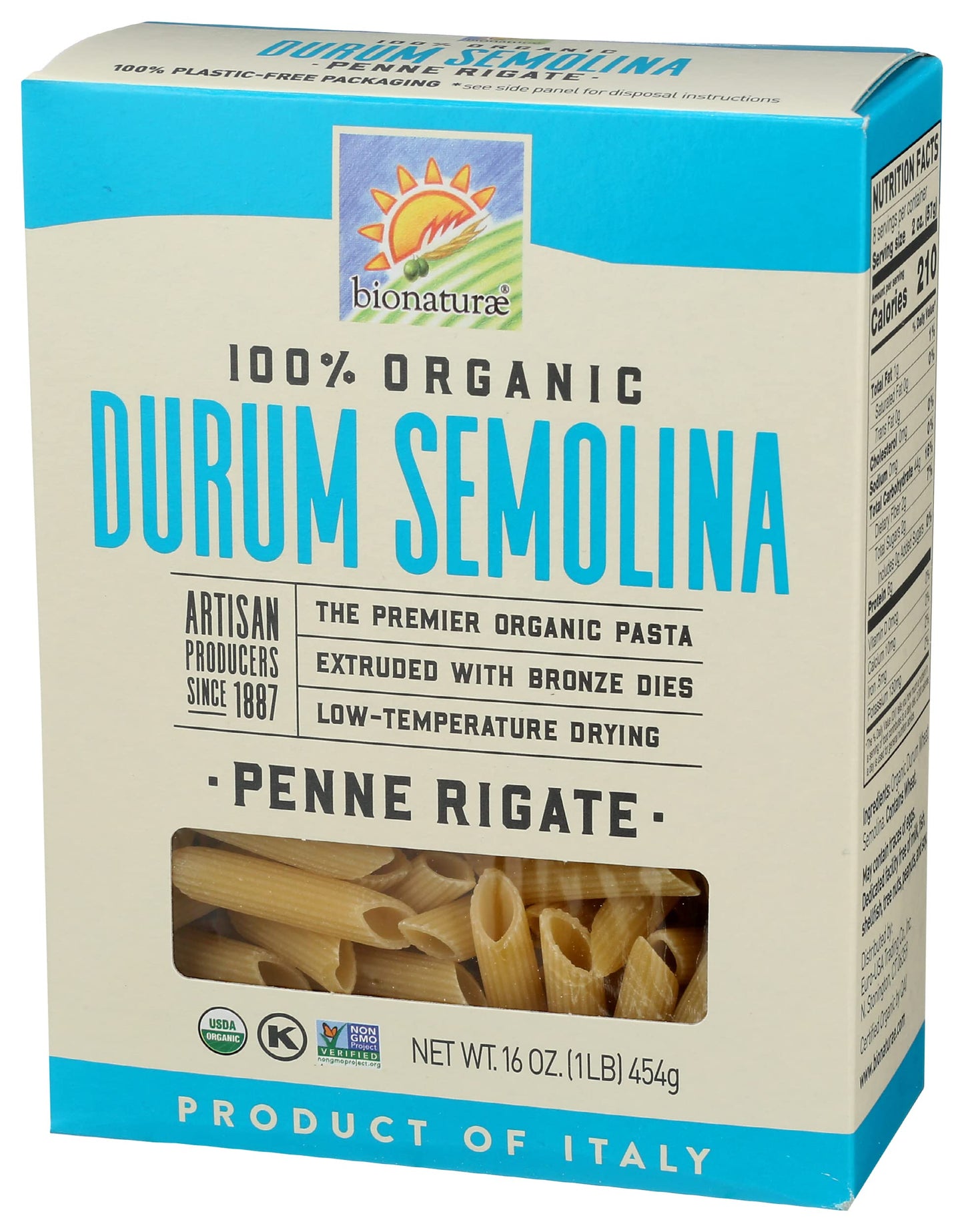 Bionaturae Organic Penne Rigate Pasta, 16 OZ