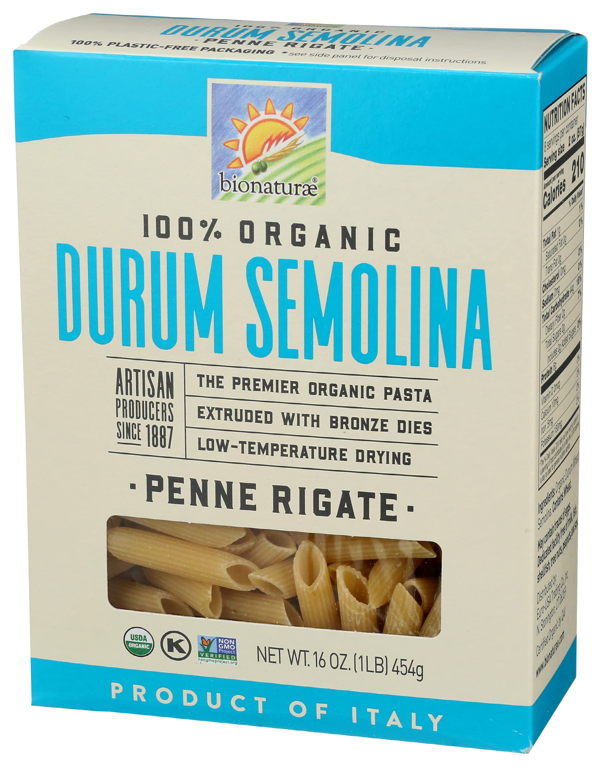 Bionaturae Organic Penne Rigate Pasta, 16 OZ