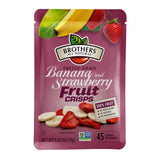 Brothers All Natural Freeze Dried Fruit Crisps, Banana Strawberry, 0.42 Oz (Pack of 24), Made with 100% Fruit, Gluten Free, Soy Free, Vegan, Healthy