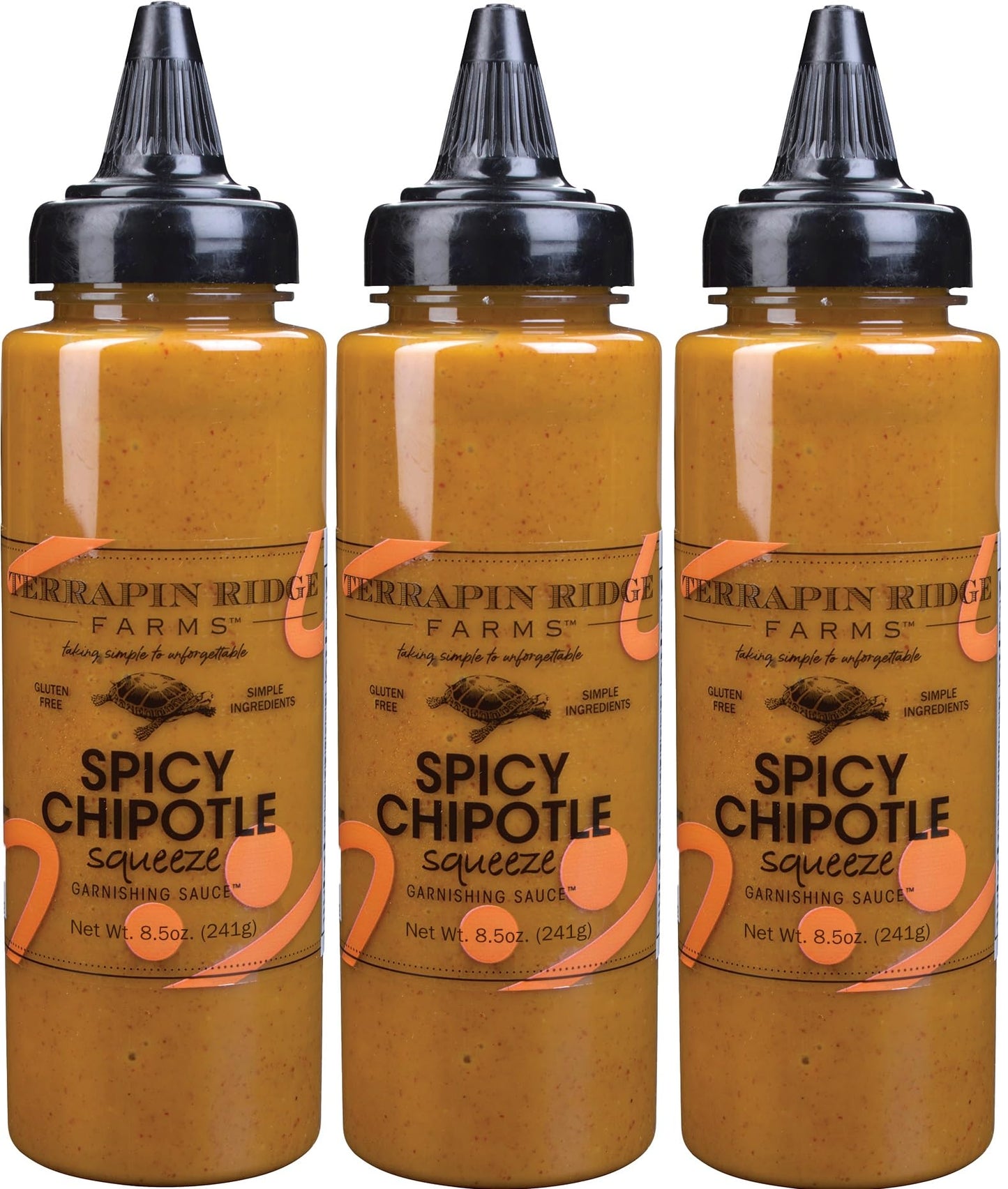 Terrapin Ridge Farms Spicy Chipotle Garnishing Sauce- Smoky & Zesty Sauce for Tacos, Sandwiches, Seafood & More - 8.5 oz Bottle
