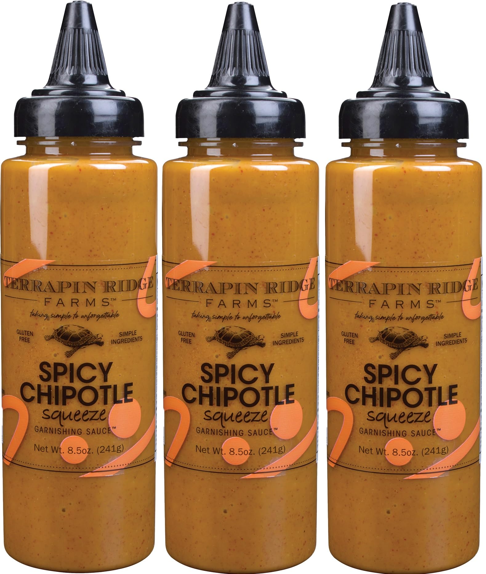 Terrapin Ridge Farms Spicy Chipotle Garnishing Sauce- Smoky & Zesty Sauce for Tacos, Sandwiches, Seafood & More - 8.5 oz Bottle