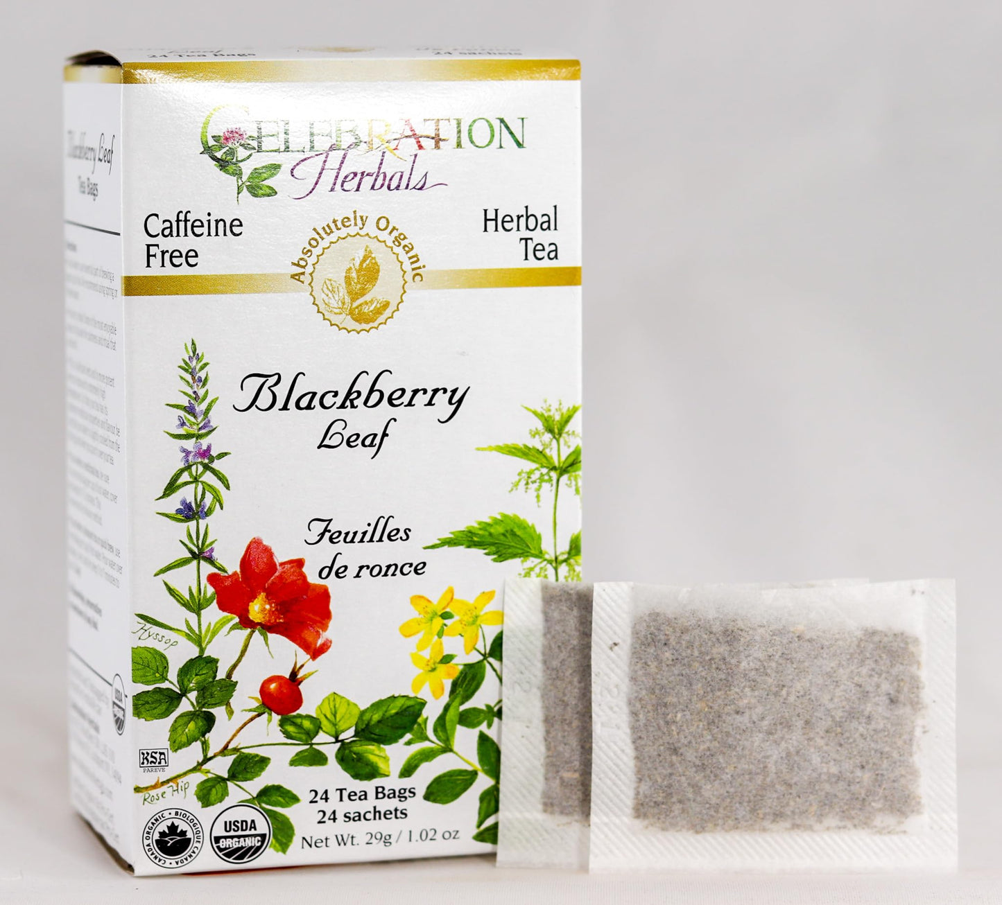 CELEBRATION HERBALS Blackberry Leaf Organic 24 Bag, 29g/1.02 oz
