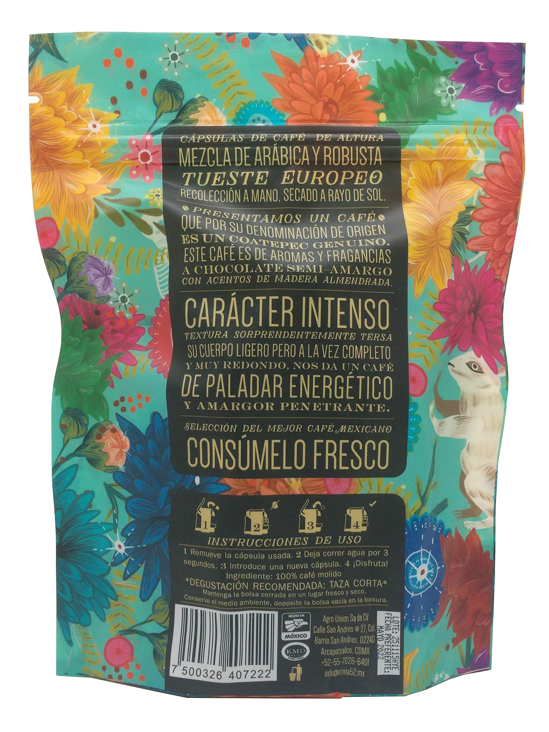 Etnia 52 - Veracruz (Intenso), Mexican Whole Bean Coffee, 1 lb. or 16 oz., Kosher Certified (KMD), Made in Mexico, includes Ebook