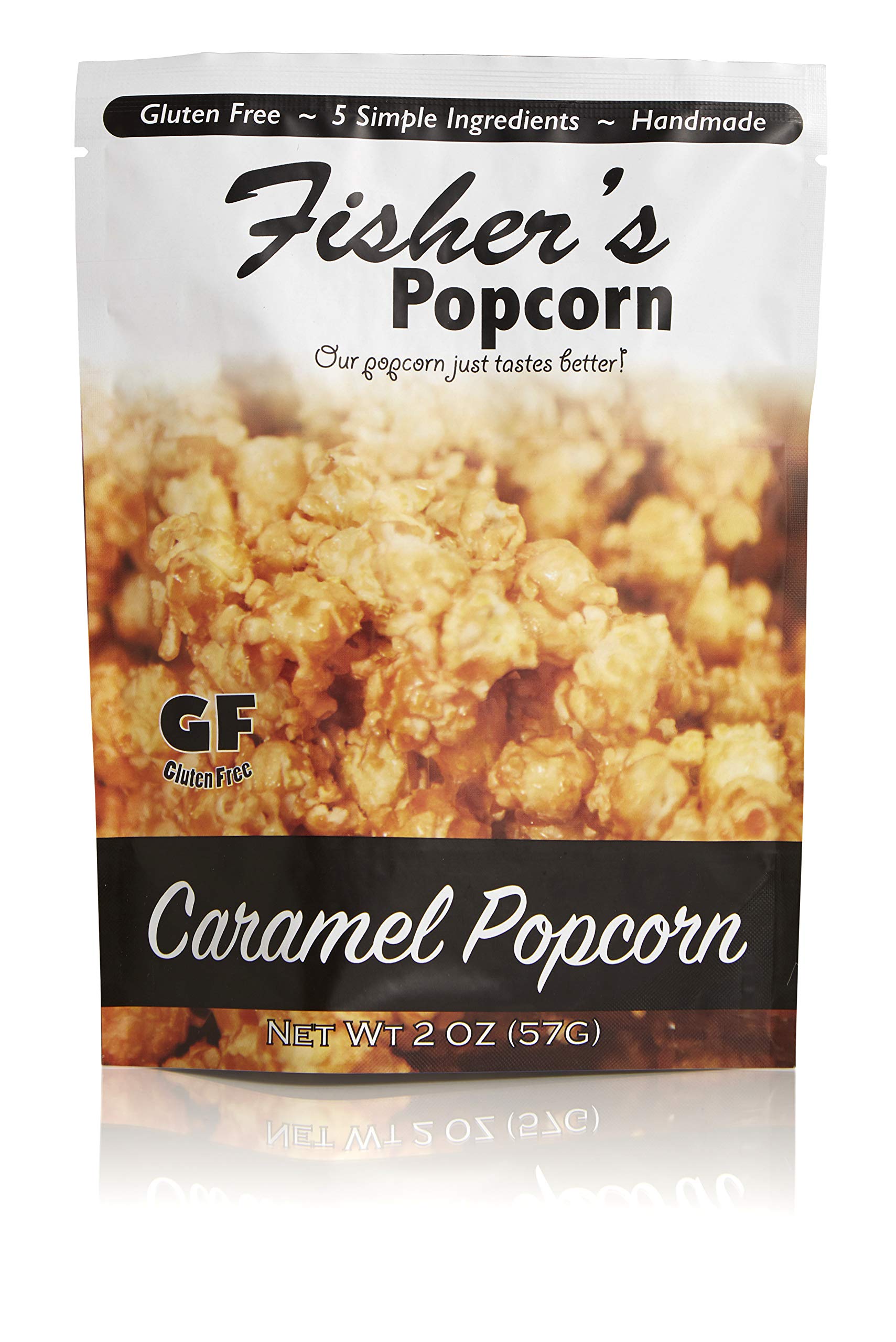 Fisher's Popcorn | Caramel Flavor | 2oz Bag | 50-Pack