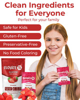 Fast Acting Glucose Powder Packets, Strawberry - Instant Dissolve, No Water Needed | 15g Pure Dextrose | Waterproof SlimPaks | Made in USA |