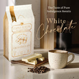 White Chocolate Flavored Ground Coffee, Organic Medium Roast, 100% Arabica, Single Origin Dominican, Naturally Flavored, No Added Sugar, No Artificial