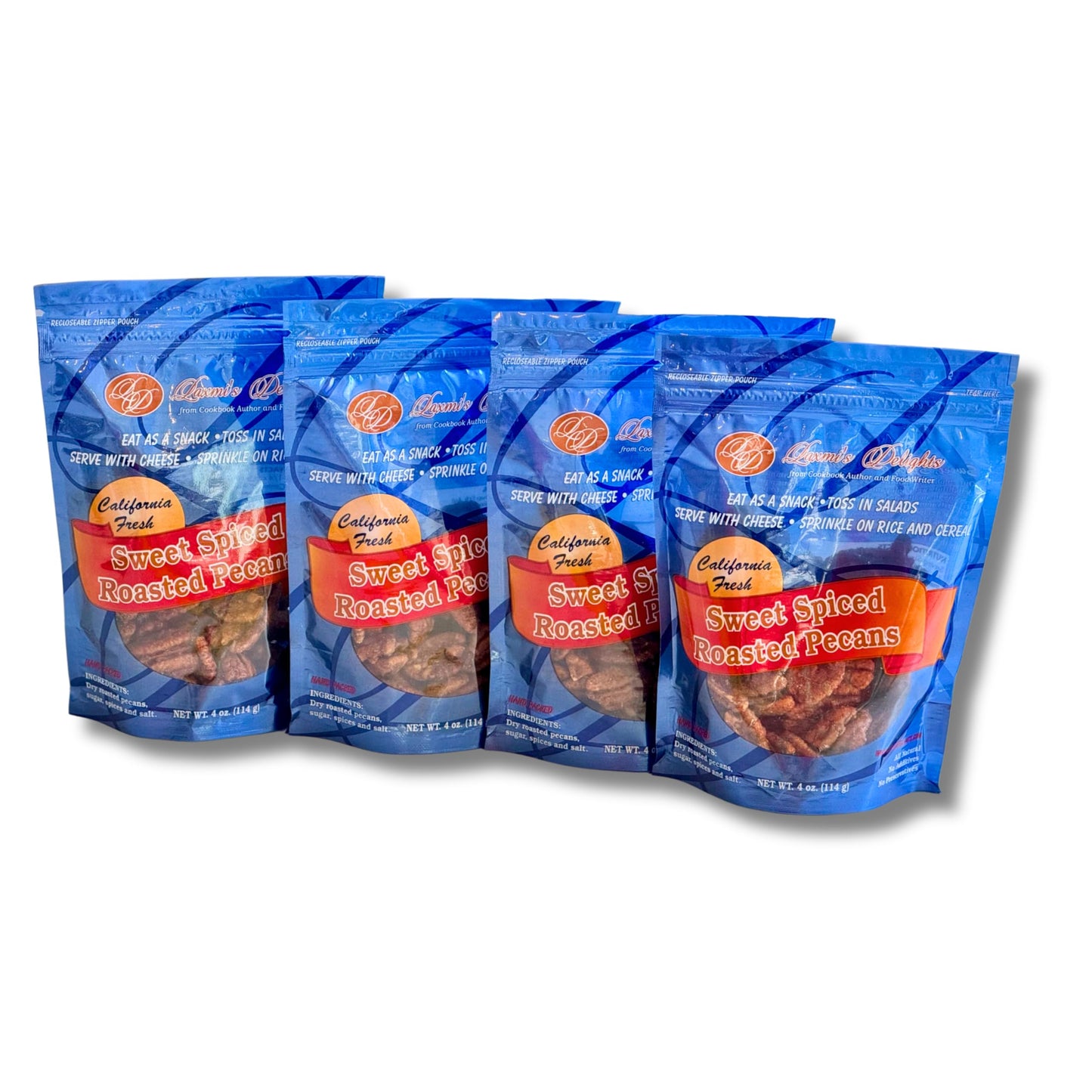 Laxmi’s Delights Sweet Spiced Roasted Whole Pecans | Gluten Free, Dairy Free, Vegan, All Natural, No Additives, No Preservatives, No Artificial
