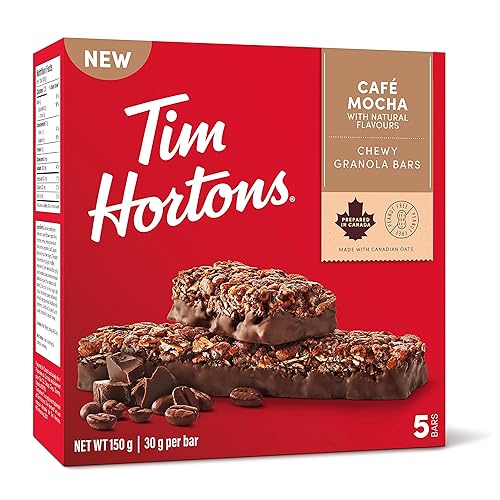Tim Hortons Café Mocha Granola Bars, 150g/5.25 oz., (Imported from Canada)
