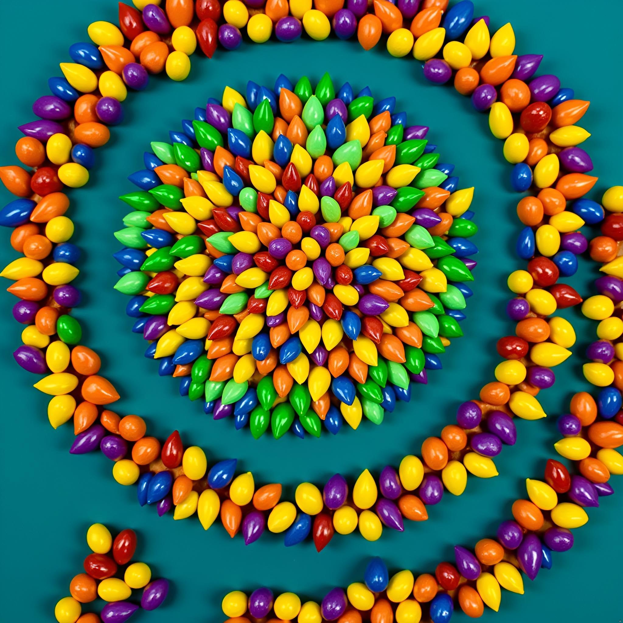 SweetGourmet Rainbow Candy Coated Chocolate Sunflower Seeds, Milk Chocolate, Gluten-Free, 1 Pound