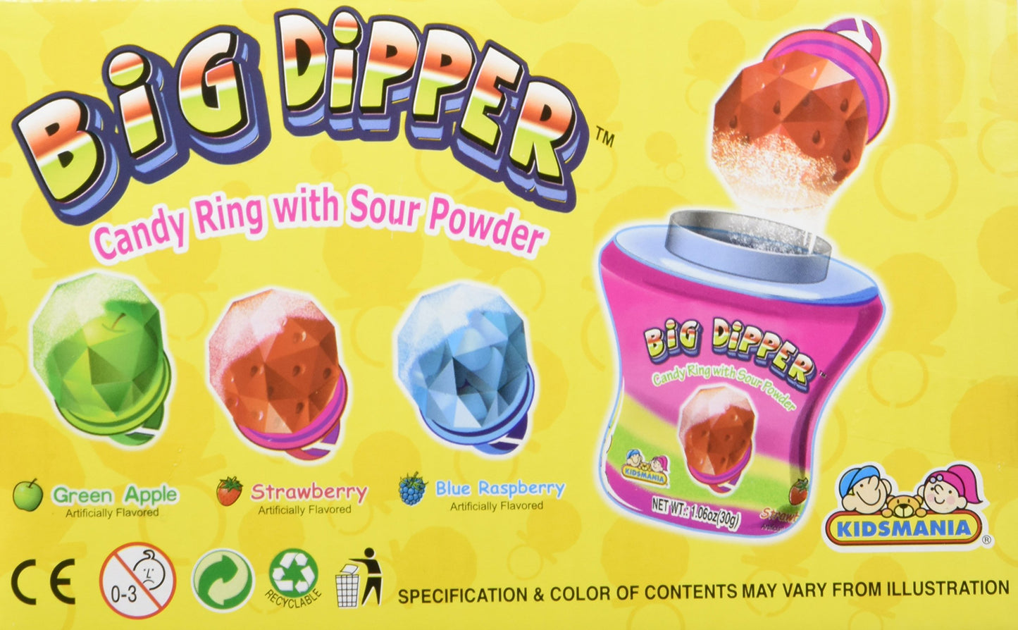 Big Dipper Candy Ring With Sour Powder 12 Count