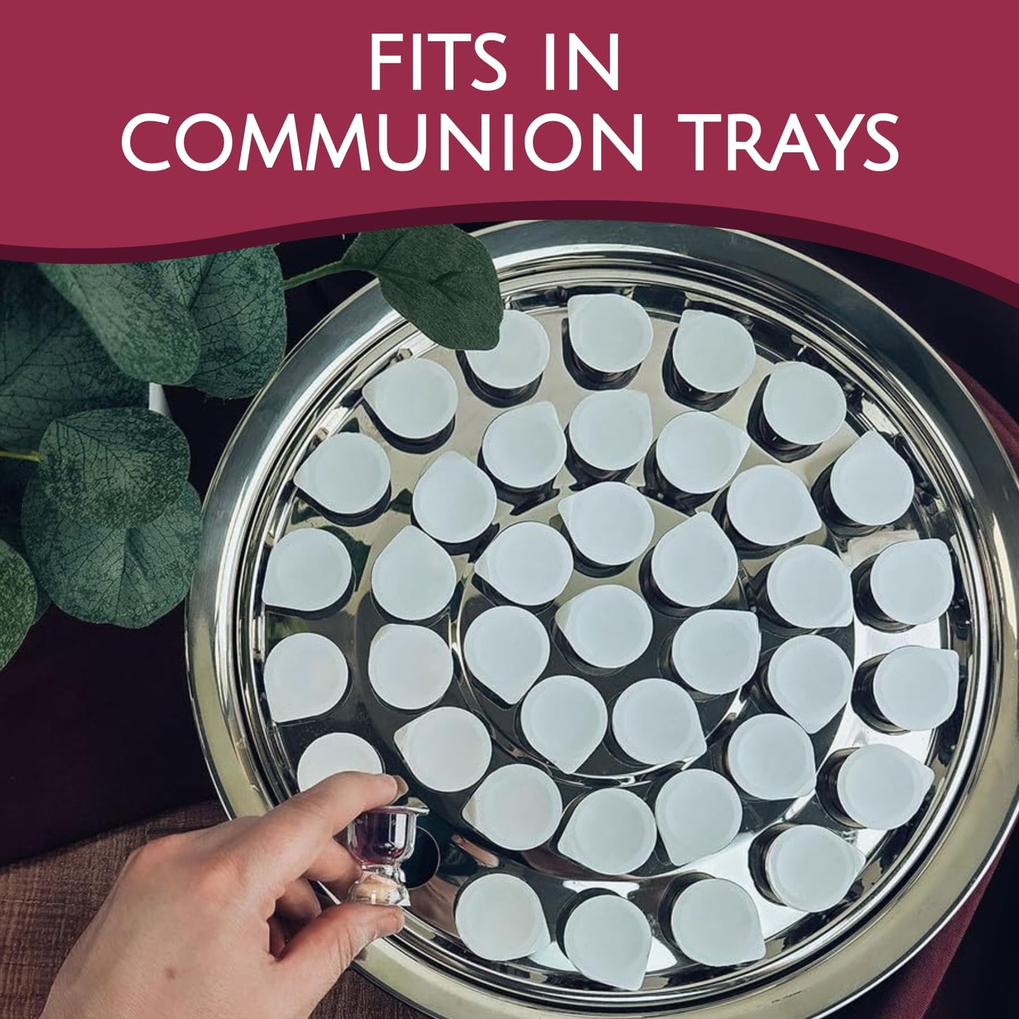 TrueVine Chalice Communion Cups and Wafer Set - Prefilled Cups w/Fresh Unleavened Bread & Grape Juice - Carefully Packaged & Easy to Open Elements