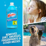 Windex Refill Glass and Window Cleaner Bottle, Bottle Made from 100% Recycled Plastic, Surface Cleaning Spray, Original Blue Scent, 2L (67.6 Fl Oz)