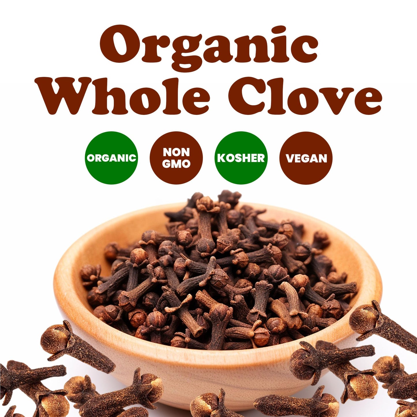 Food to Live Organic Whole Clove, 3 Pounds - Aromatic and Flavorful Dried Spice for Cooking, Baking, Tea, and Home Remedies. Non-GMO, Vegan, Kosher