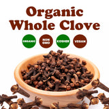 Food to Live Organic Whole Clove, 3 Pounds - Aromatic and Flavorful Dried Spice for Cooking, Baking, Tea, and Home Remedies. Non-GMO, Vegan, Kosher