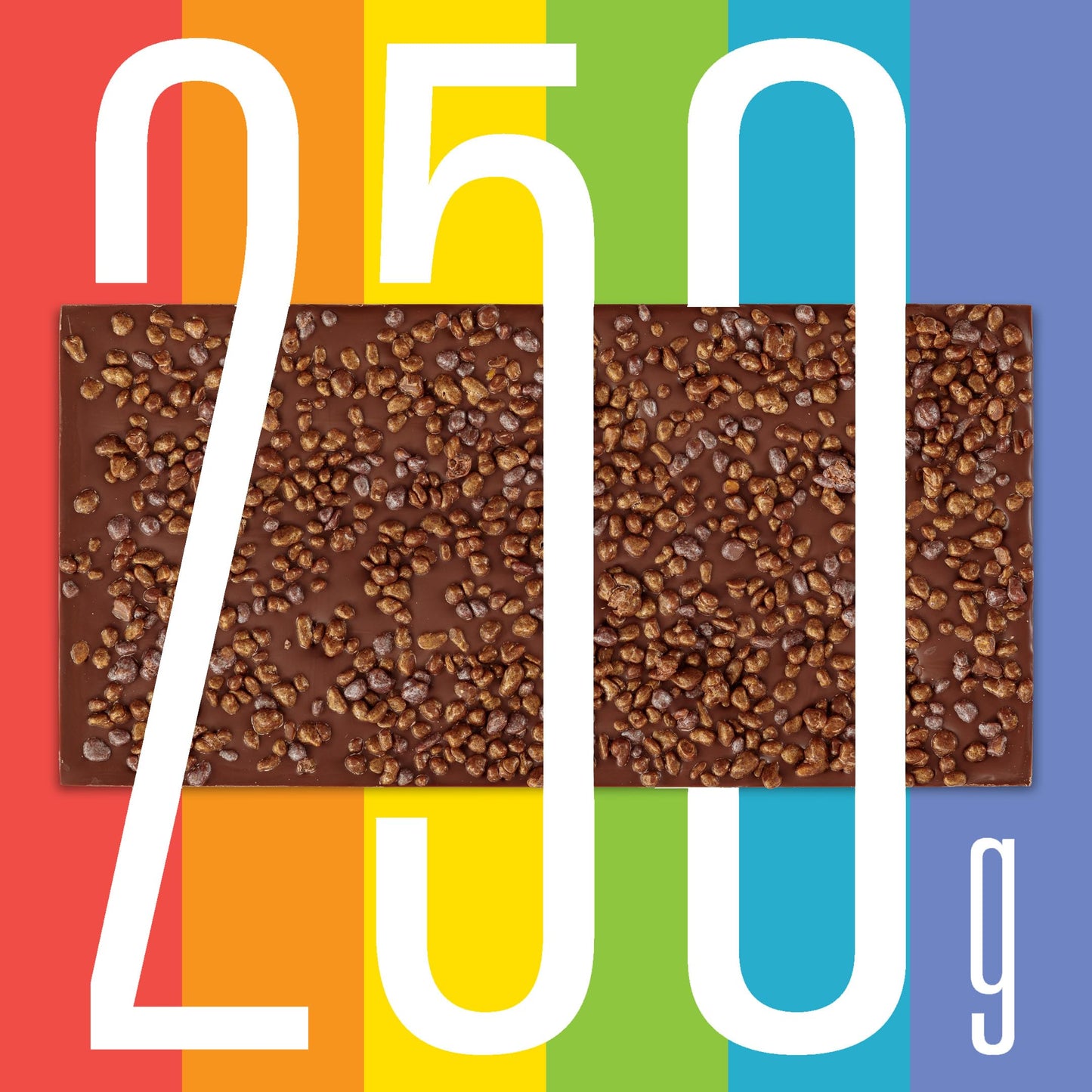 OmNom BIG! Caramel + Milk "Pride Bar" | Icelandic Bean To Bar Chocolate by OMNOM CHOCOLATE REYKJAVIK | 3 x 250g Bar