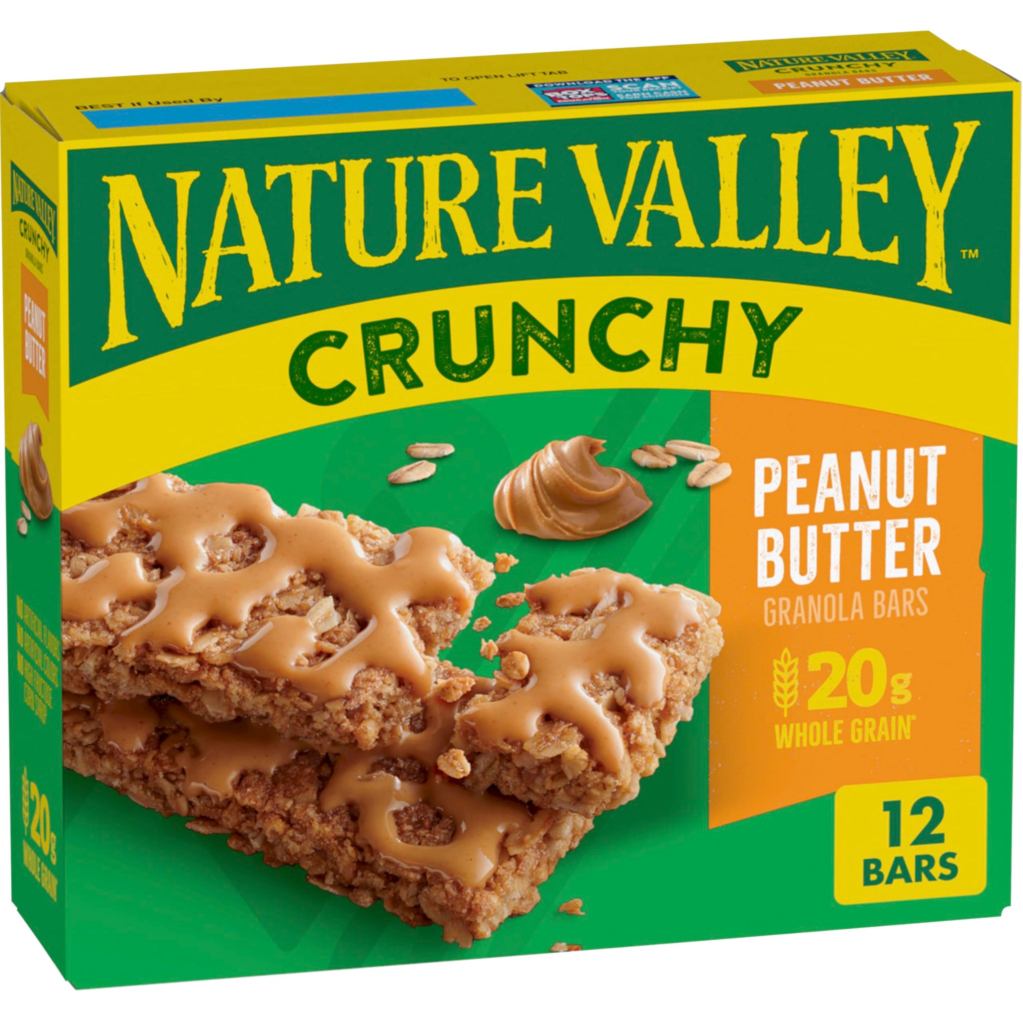 Nature Valley Crunchy Granola Bars, Peanut Butter, 12 Ct, 8.94 oz (6 Pouches)