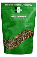 NPG Chrysanthemum Bud Tea 16 Oz, Premium Dried Chinese Tai Ju Flowers, Juhua Herbal Tea, Caffeine-Free, Non-GMO Loose Leaf with Floral Fragrance