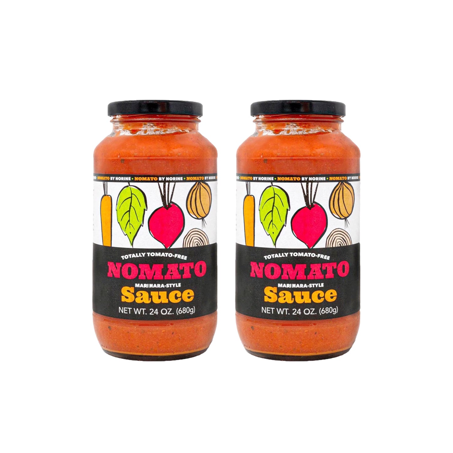Nomato - 2 Pack of Original Tomato Free Marinara Sauce (24 oz) - Tomato Free, Gluten Free, Nut Free and Dairy Free (Marinara, 2 Pack)